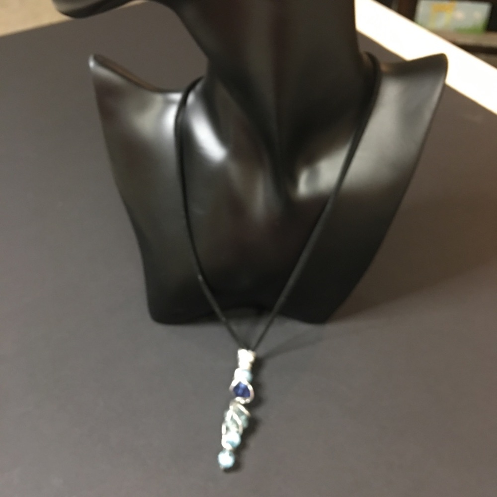 Wire wrapped beaded necklace